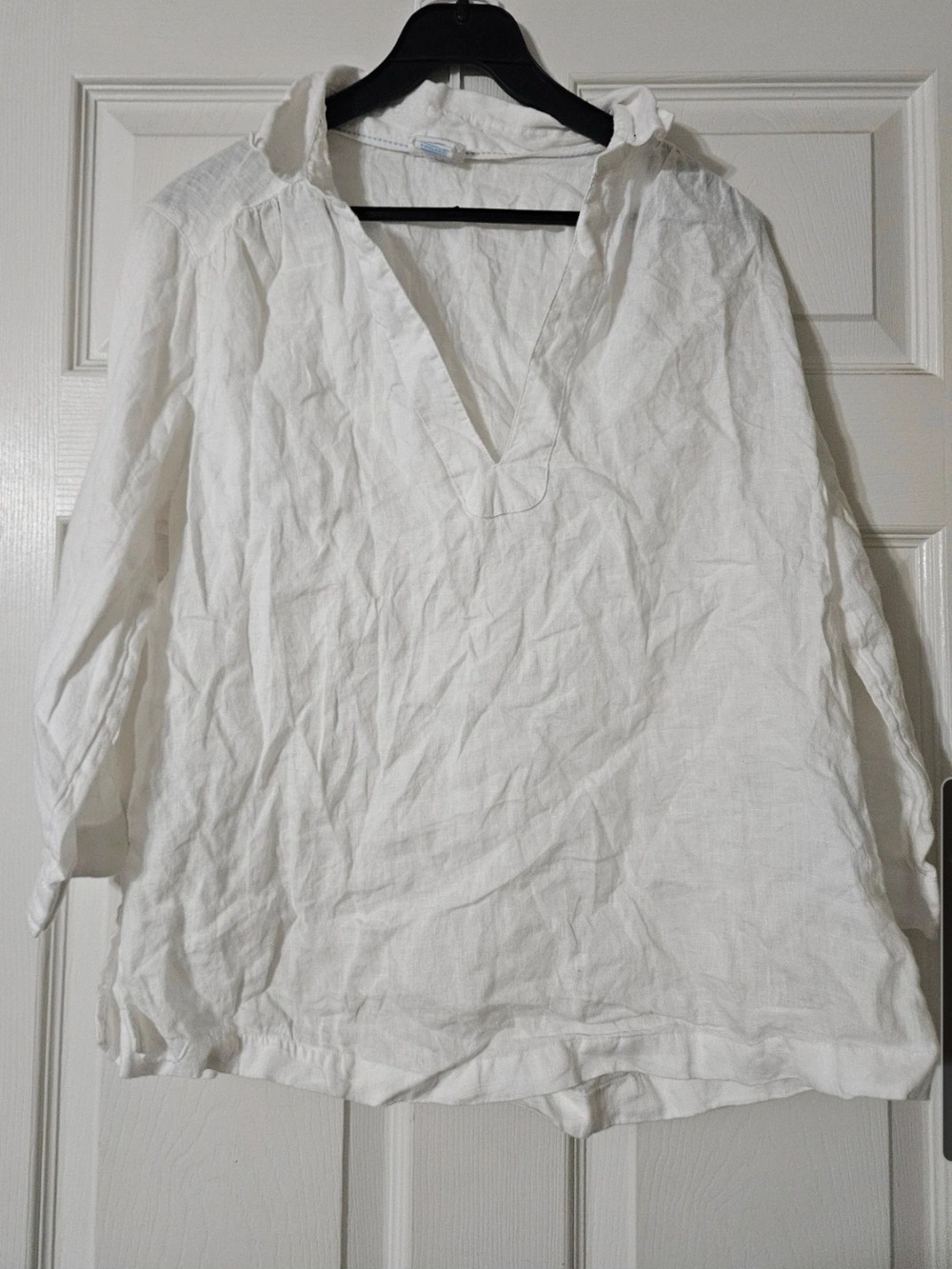 Sigrid Olsen White Linen Casual Shirt